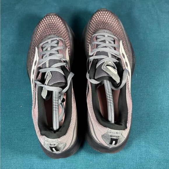 Saucony Ride 15 Women Gray/Purple Running Shoes Size 11 - Picture 6 of 8